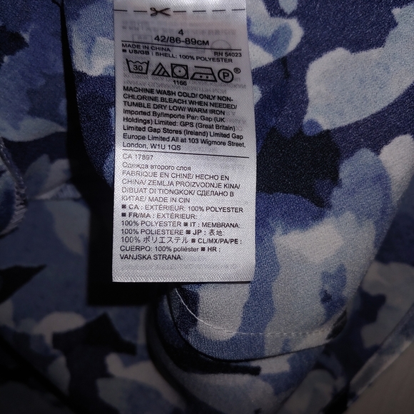 Banana Republic Abstract Floral Twist Front Top - Picture 4 of 7